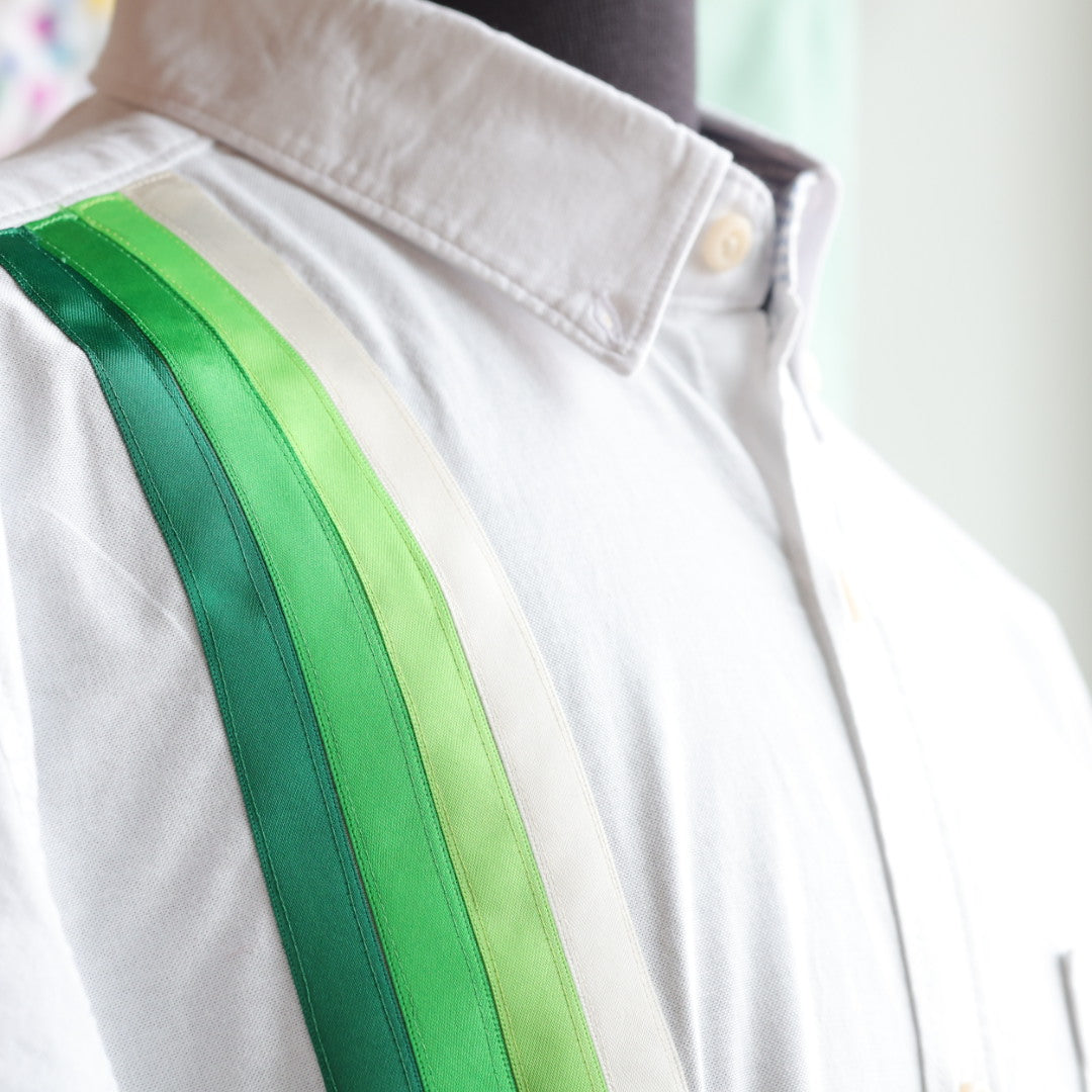 Yellow Mudd Designs Green Ribbon Shirt