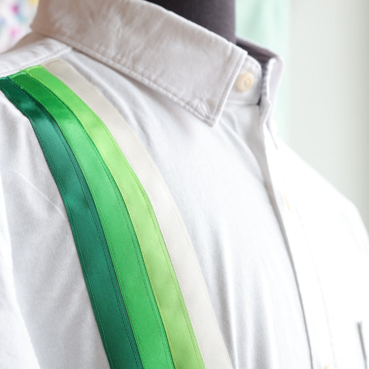 Yellow Mudd Designs Green Ribbon Shirt