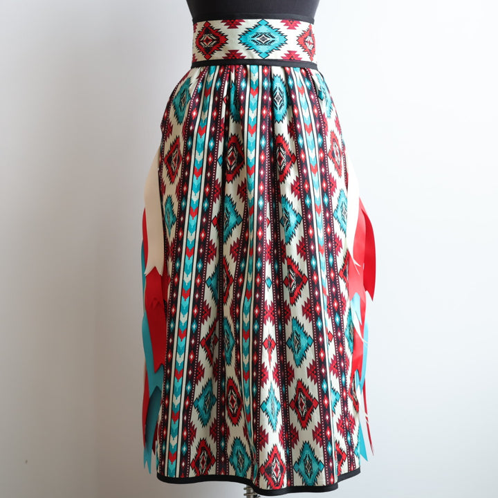 Phoenyx Designs Turquoise & Red Southwest Ribbon Skirt & Belt