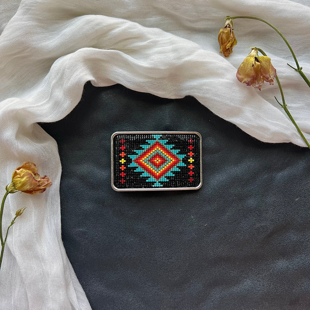 Beth Rose Designs Loomed Turquoise Belt Buckles