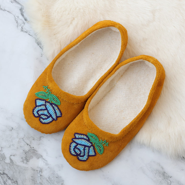 T.Sullivan Size 7 Blue Rose Ballerina Slippers