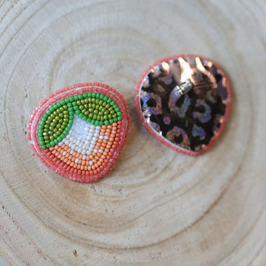 Jess S. Beaded Strawberry Earrings