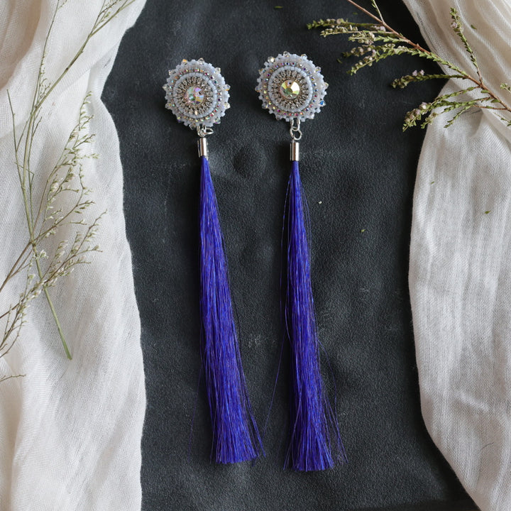 Beth Rose Designs Royal Blue Horsehair Earrings