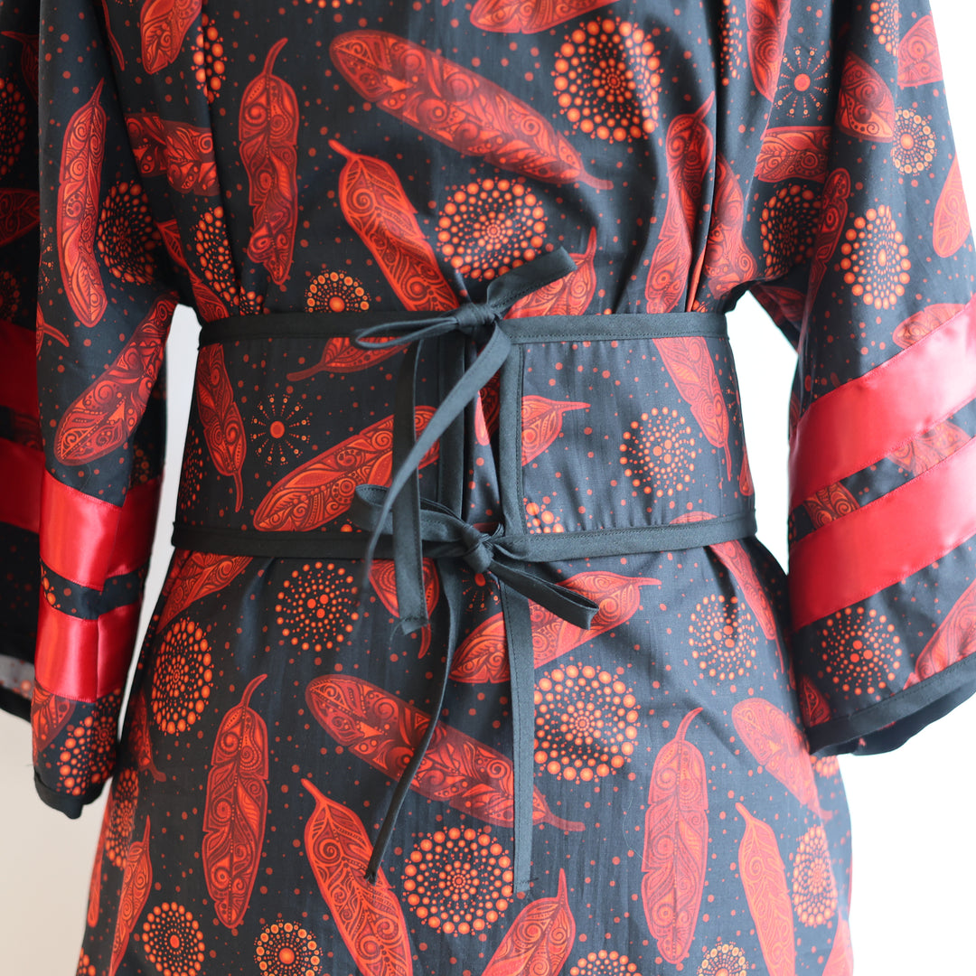 Phoenyx Designs Red Feather T Dress