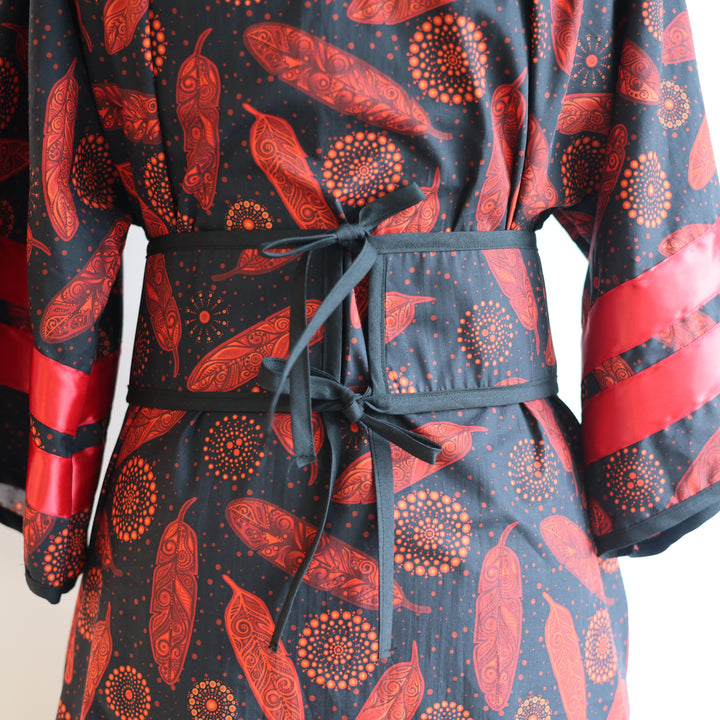 Phoenyx Designs Red Feather T Dress
