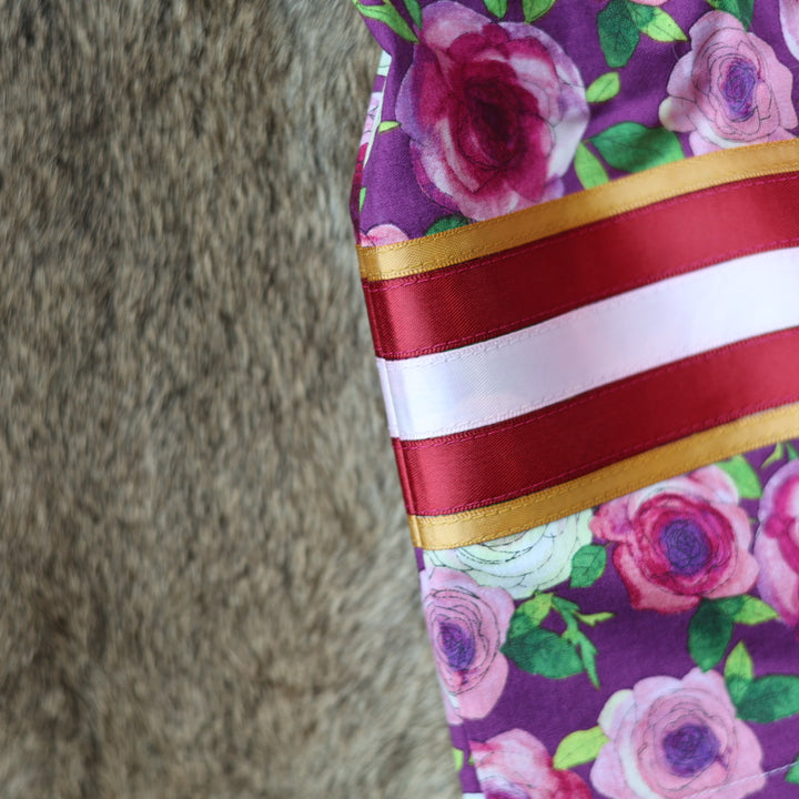 Adeline C. Purple Floral Toddler Ribbon Skirt
