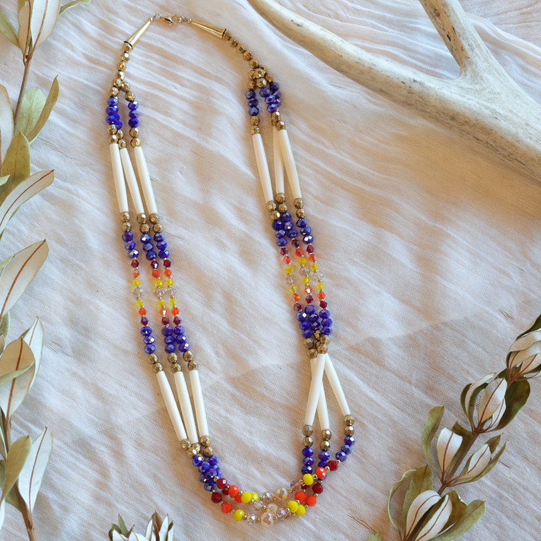 Dee Iyapes Tiered Bone Necklaces