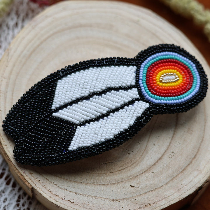 Jeannie A Large Feather Hair Barrette