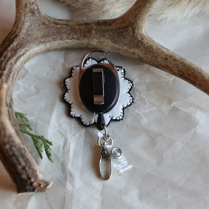 Keegan W. Sunflower Beaded Badge Reel