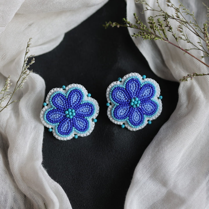 Beth Rose Designs 6 Petal Floral Beaded Earrings