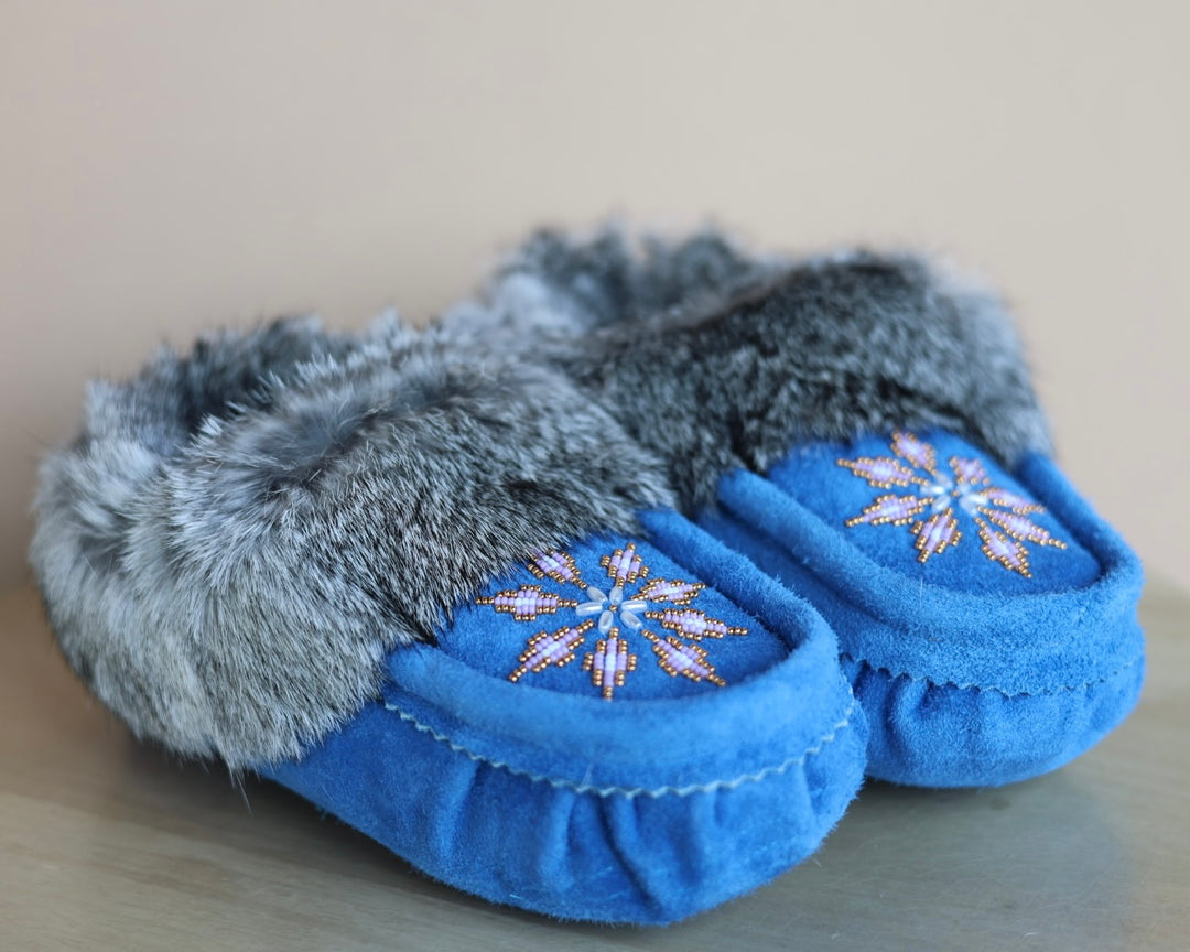 Ironstar Co. Blue Moccasins With Star Detail