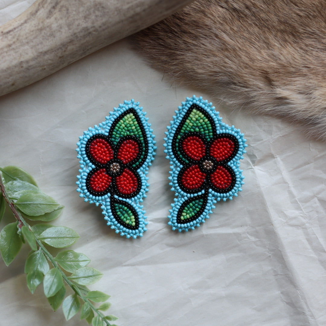 Keegan W. Beaded Floral Necklace &amp; Earrings