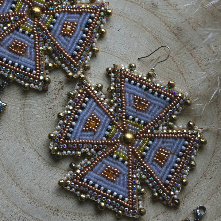 Ironstar Co. Four Directions Convertible Beaded Earrings