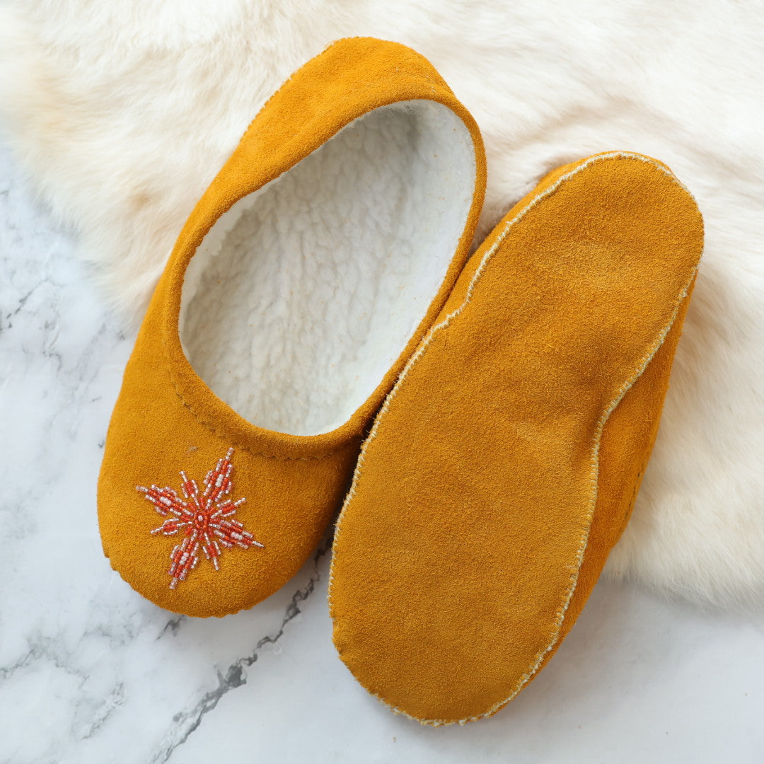 T.Sullivan Size 7 Orange Star Ballerina Slippers