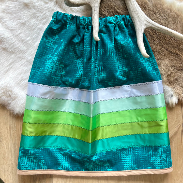 Vi's CREE-ations Deep Teal Toddler Ribbon Skirt