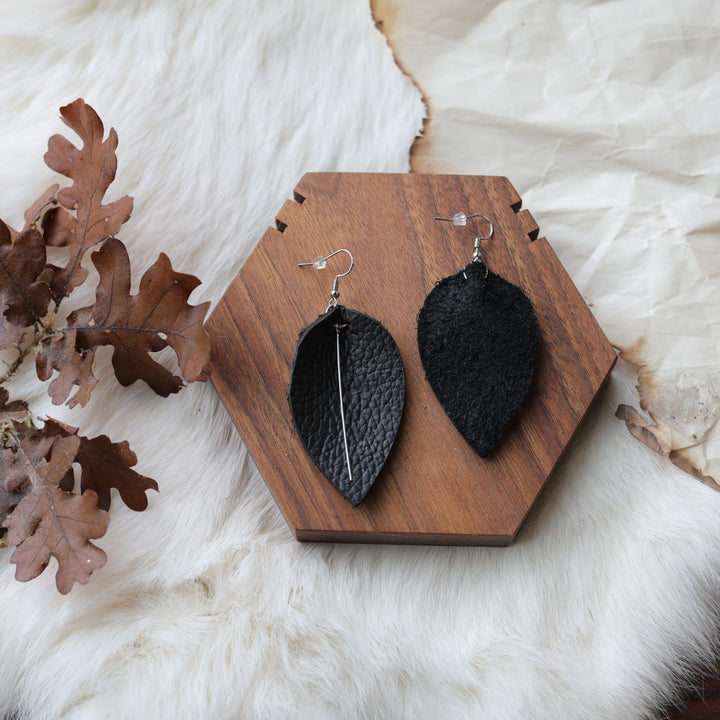 1885 Leather Co. Leather Petal Earrings