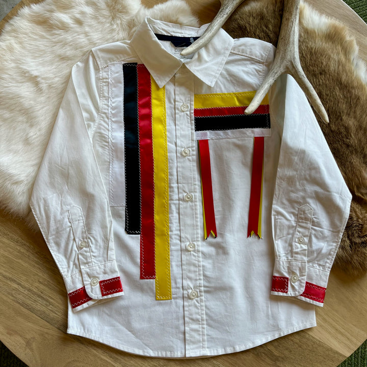 Vi's CREE-ations Medicine Wheel Boy's 7 Ribbon Shirt