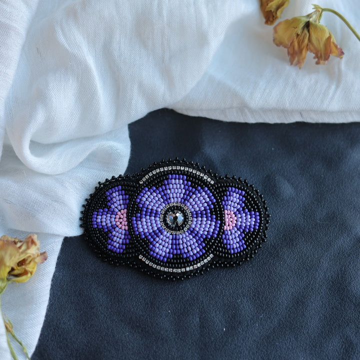 Beth Rose Designs Purple Beaded Hairpiece