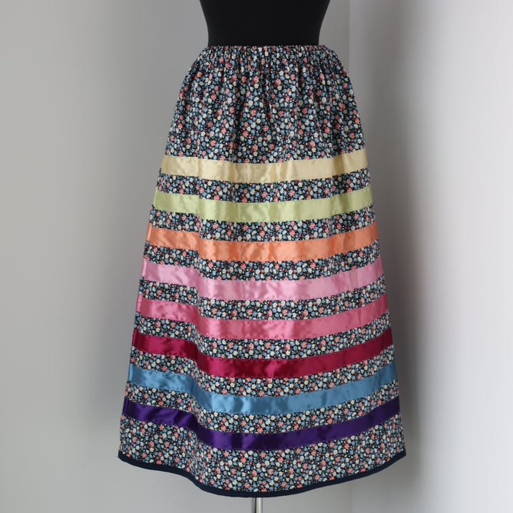 Carol B. Floral Ribbon Skirt