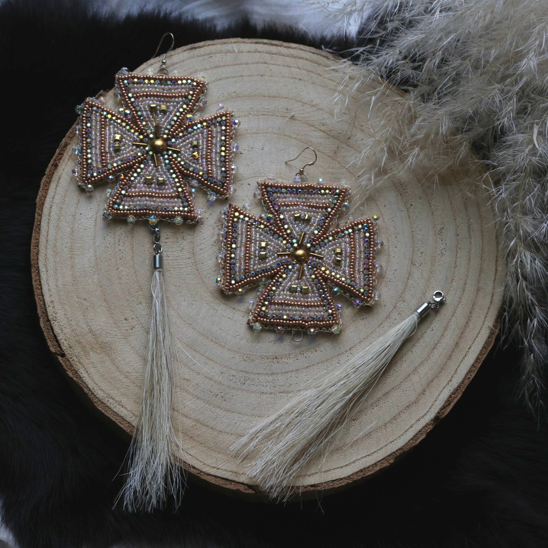 Ironstar Co. Four Directions Convertible Beaded Earrings