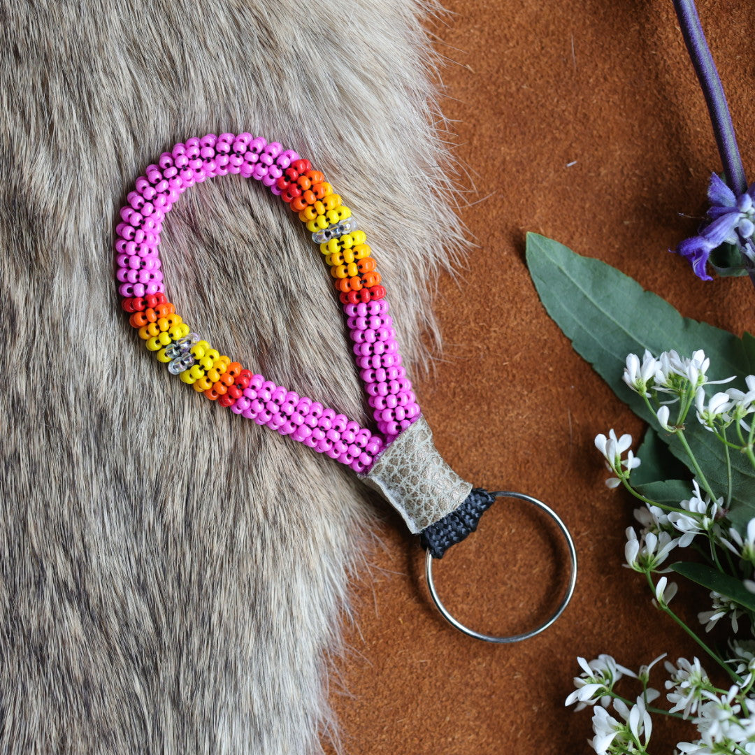 Unique Beadz Fire Beaded Finger Lanyards