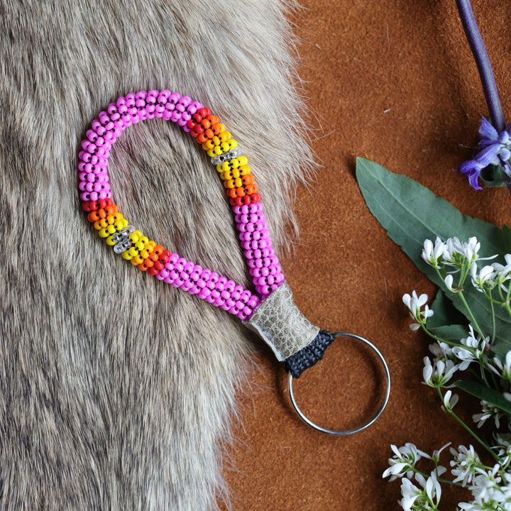 Unique Beadz Fire Beaded Finger Lanyards