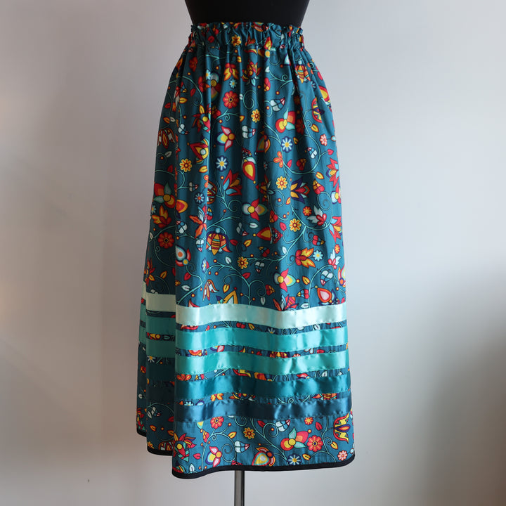 Phoenyx Designs Deep Teal Floral Ribbon Skirt