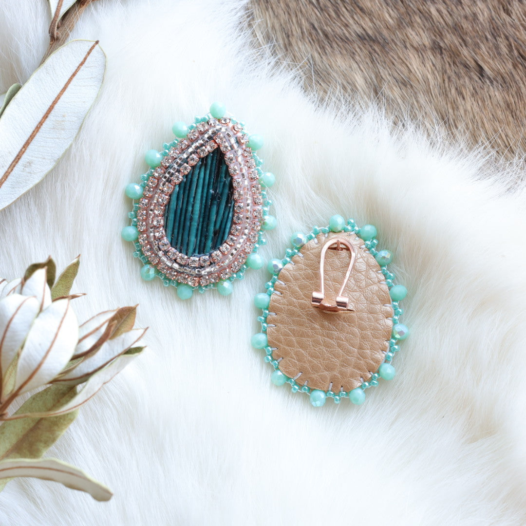 Pieces of Work by Mercedes Porcupine Quill Teardrop Earrings