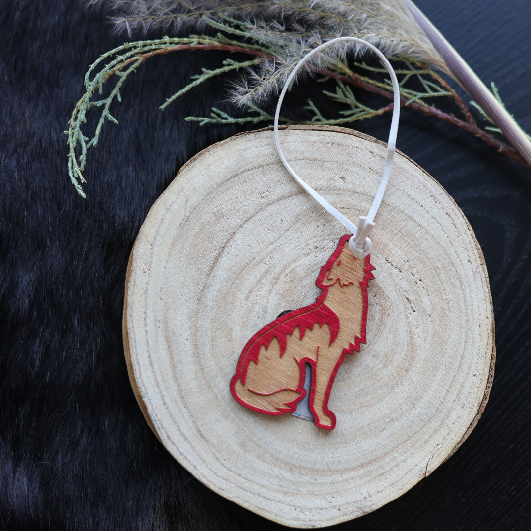 Pimâcihisowin Wolf Hanging Ornament