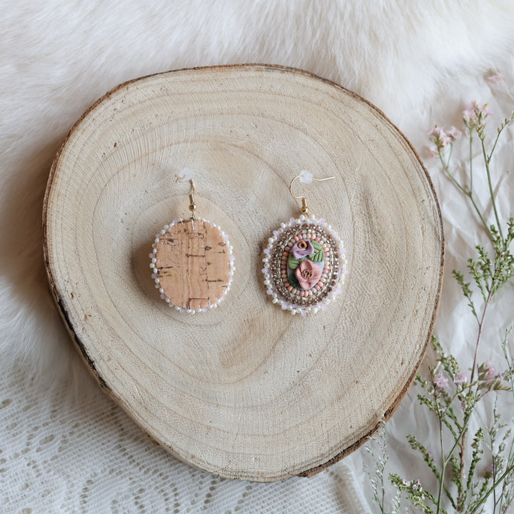 Prairie Moon Vintage Inspired Clay Beaded Earrings