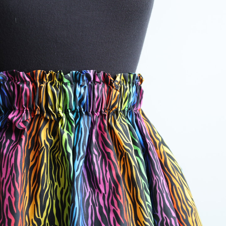 Phoenyx Designs Rainbow Zebra Print Ribbon Skirt