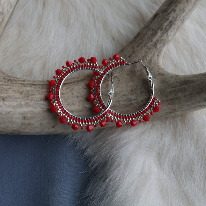 Morine M. Beaded Hoop Earrings