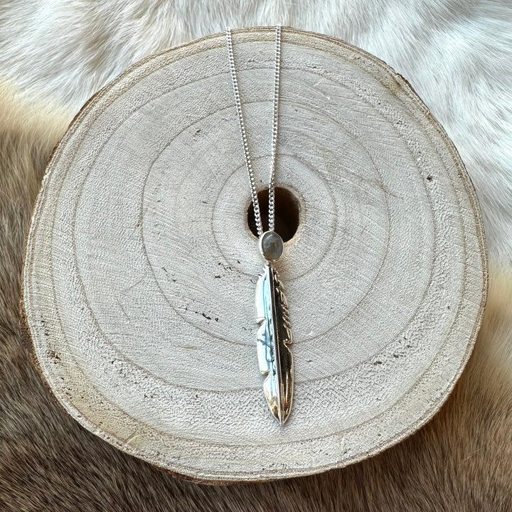 Medicine Bear Arts Eagle Feather Inlay Pendant & Earrings