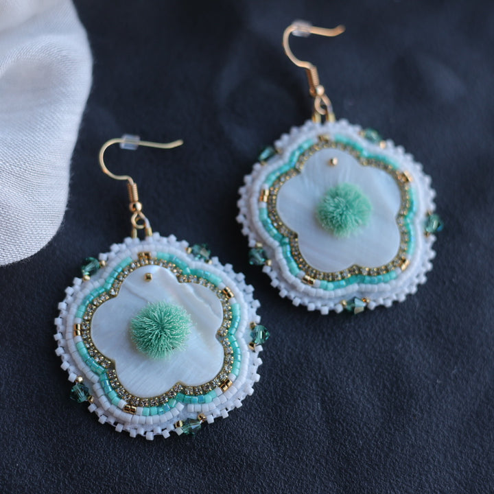 Beth Rose Designs Tufted Shell Earrings