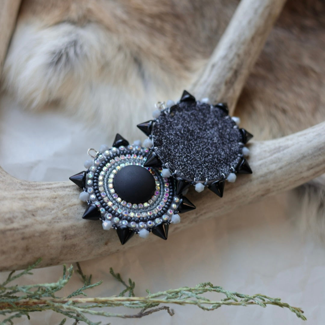 Keegan W. Spiked Round Earrings