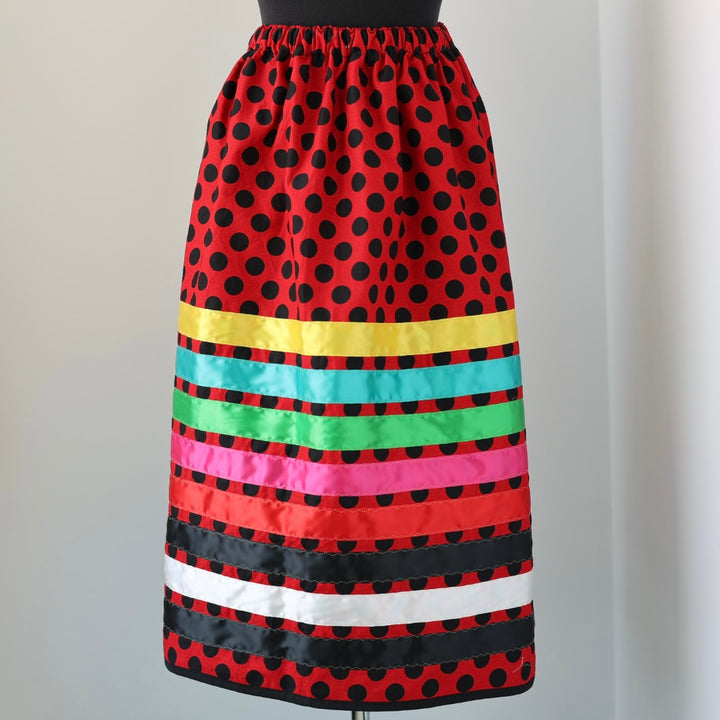 Carol B. Red Poka Dot Ribbon Skirt