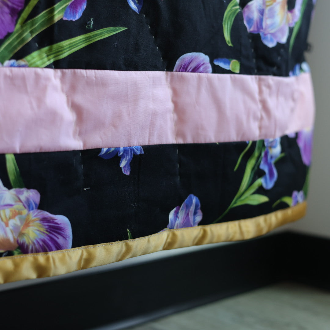 Kishey A. Purple Floral Star Blanket