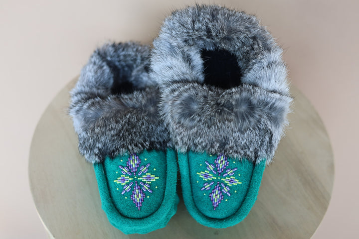 Ironstar Co. Green Moccasins With Burst Detail