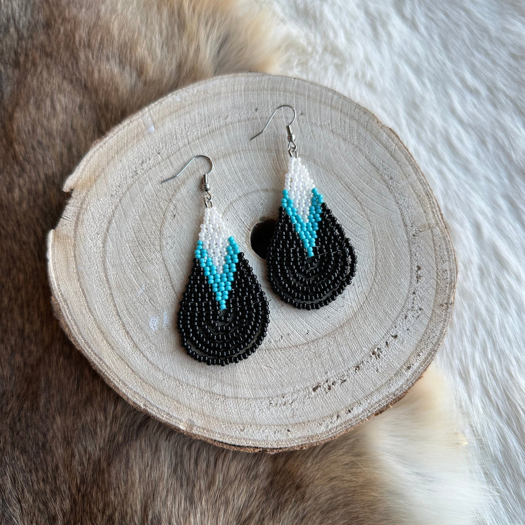 Lillian S. Looped Fringe Beaded Earrings