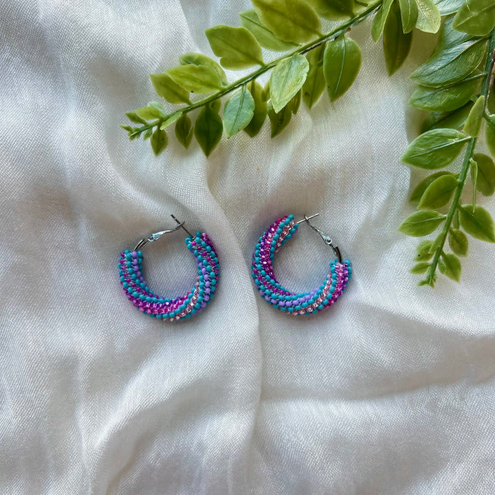 Prairie Beads Small Peyote Hoops