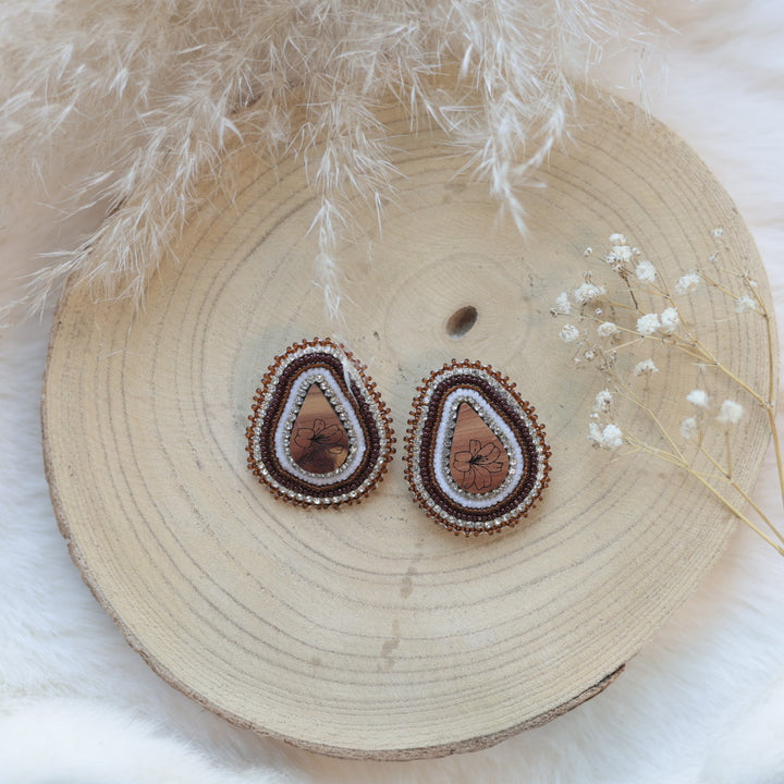 Sophie's Creations Wood Prairie Lily Earrings