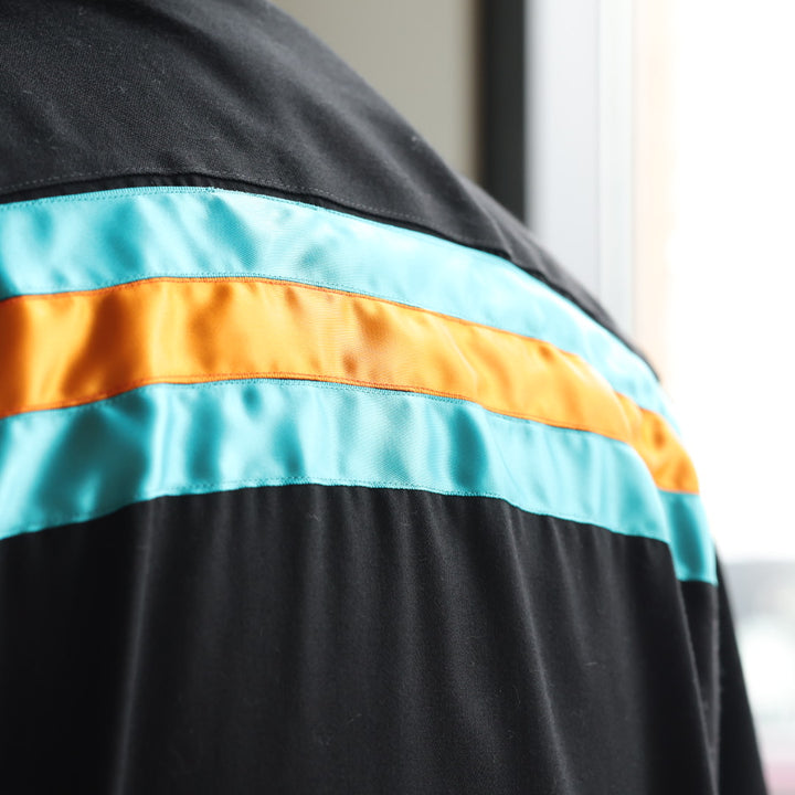 Phoenyx Designs Orange & Turquoise Geometric Ribbon Shirt