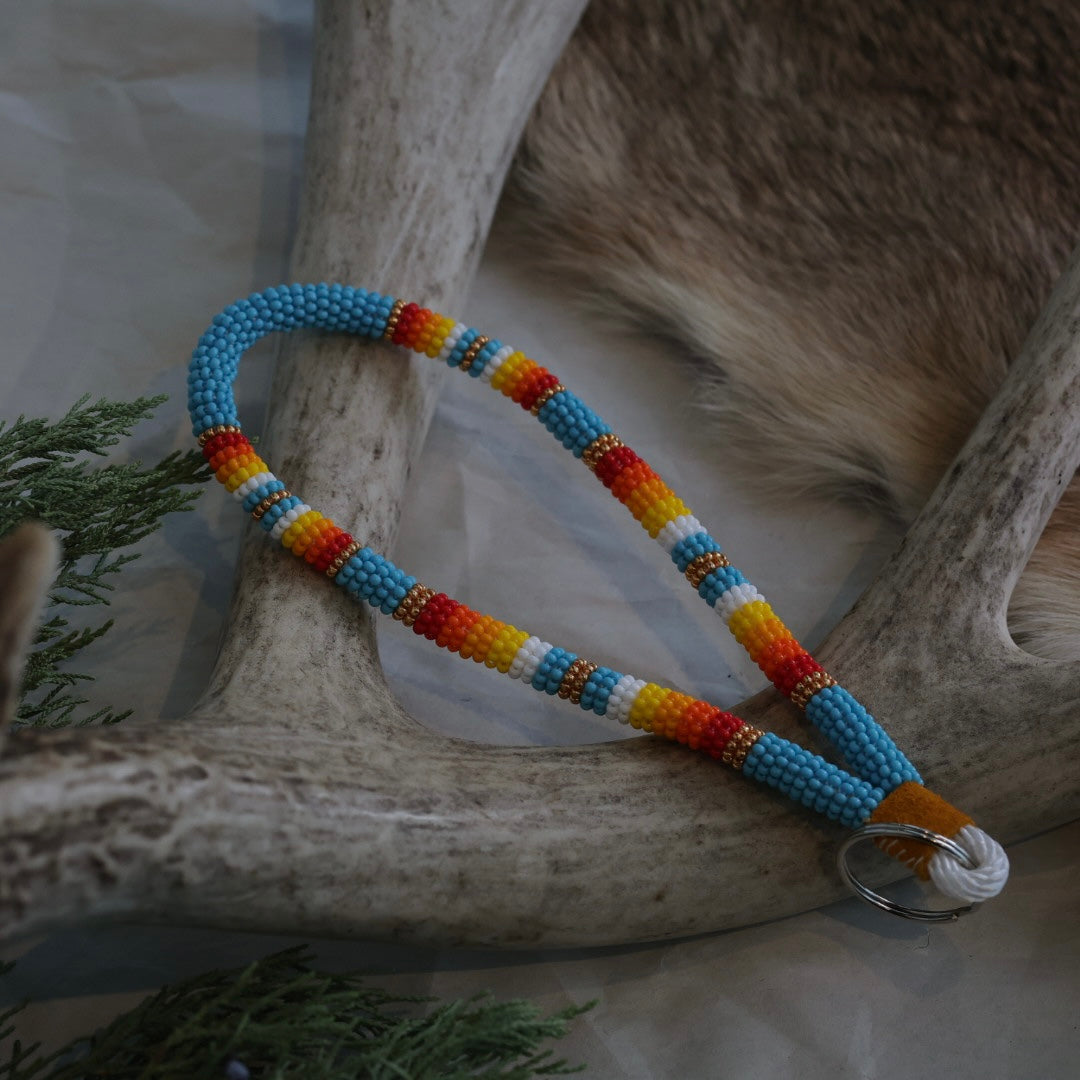 Keegan W. Fire Beaded Wrist Lanyard