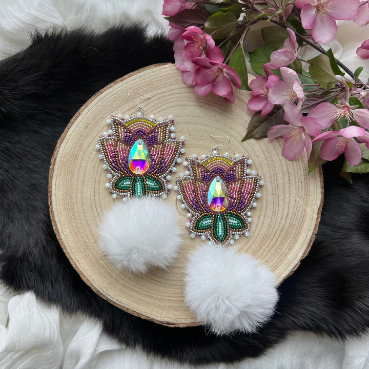 Ironstar Co. Crystal Blossom Convertible Beaded Earrings