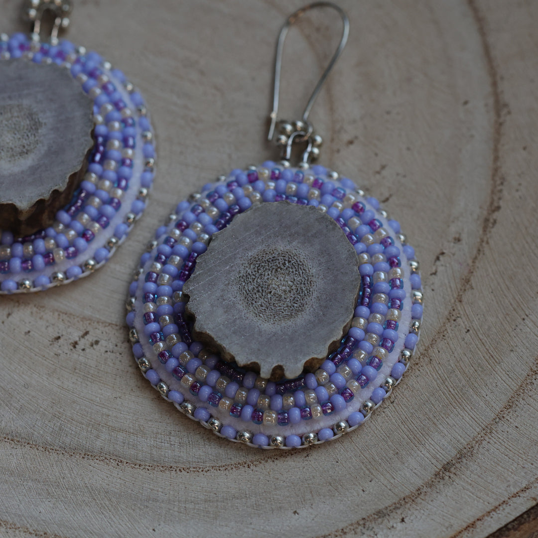 Feline Fancy Eh Ancestral Antler Beaded Earrings