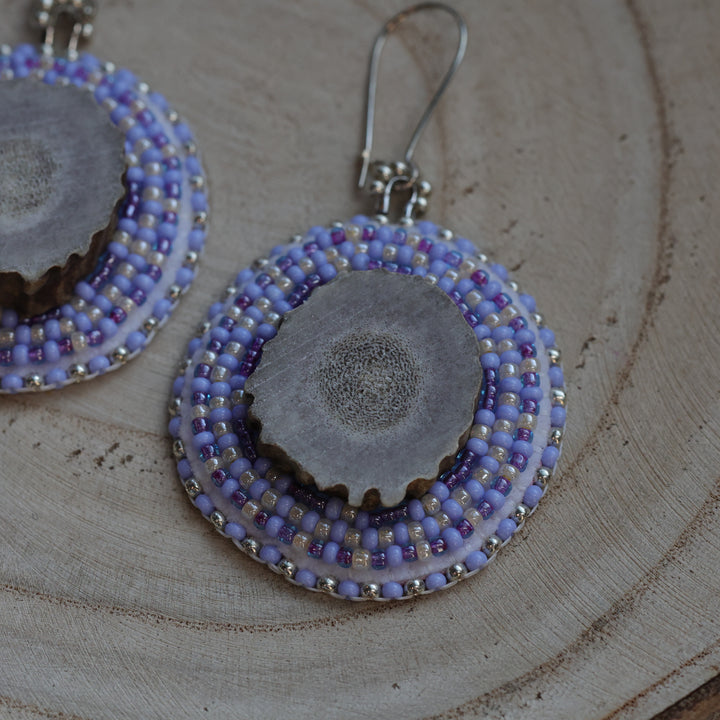 Feline Fancy Eh Ancestral Antler Beaded Earrings
