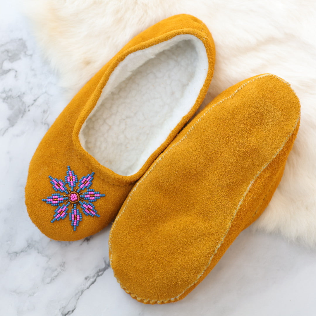 T.Sullivan Size 7.5 Blue &amp; Pink Snowflake Ballerina Slippers