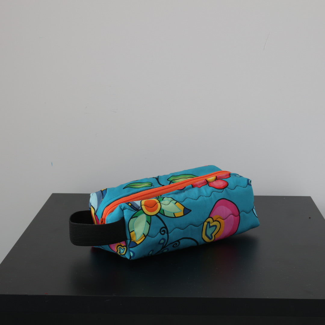 Phoenyx Designs Teal Floral Cosmetic Bags