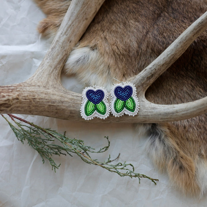 Keegan W. Blueberry Heart Earrings