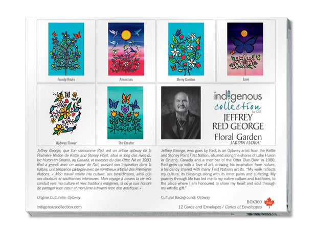 CAP Jeffrey Red George Floral Garden Boxed Cards
